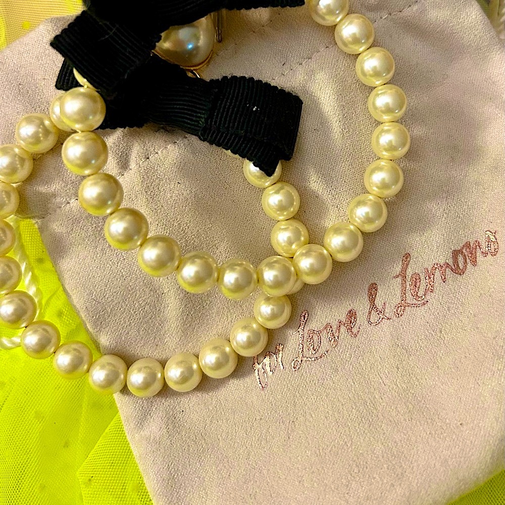 For Love and Lemons Pearl Hoop Earrings (OS)